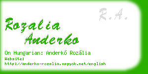 rozalia anderko business card